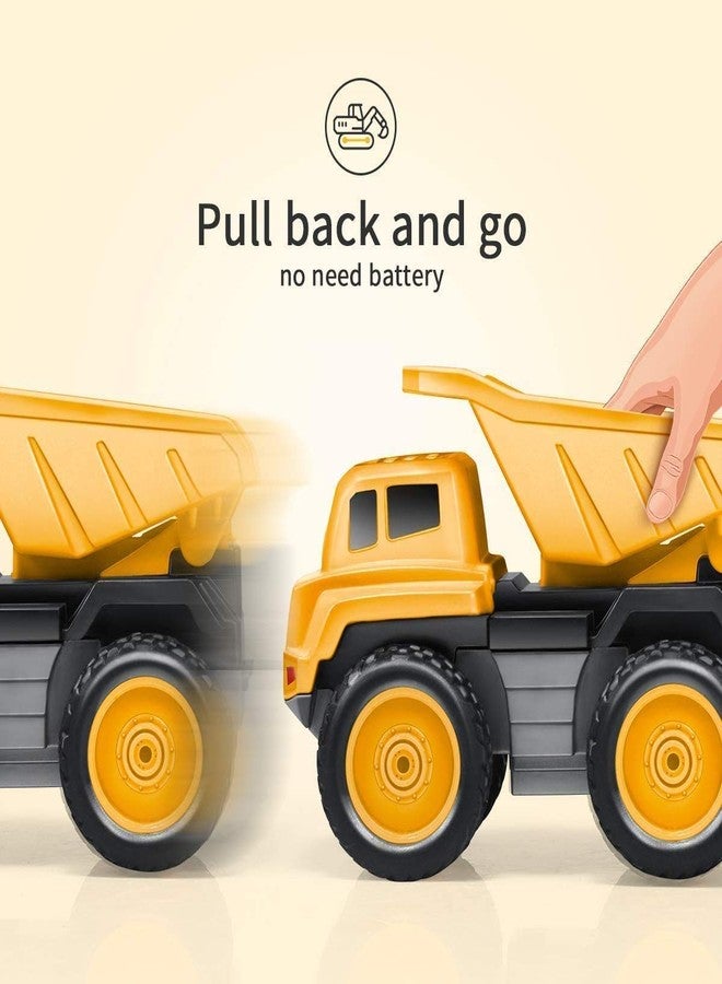 بلس بوينت مجموعة مركبات البناء المعدنية المصبوبة من PLUSPOINT، 6 قطع، قابلة للسحب للخلف، لعبة لعب تمثيلية للأطفال، تتضمن رافعة أسطوانية، حفارة، شاحنة قلابة، خلاطة، جرافة، مجموعة لعب، مجموعة مركبات بناء للأطفال (6 في 1 للبناء) - Image 3